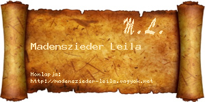 Madenszieder Leila névjegykártya